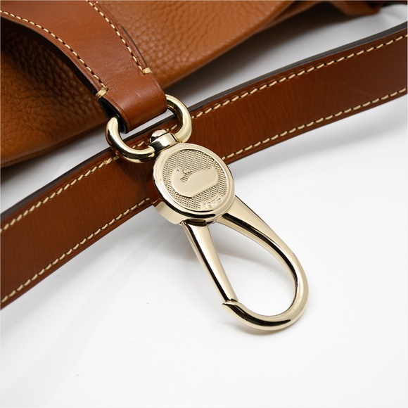 DOONEY & BOURKE Lucca Leather Logo Lock Hobo in Caramel - Picture 9 of 16